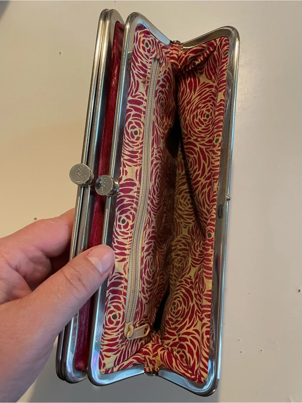 Red Hobo Lauren Clutch Wallet